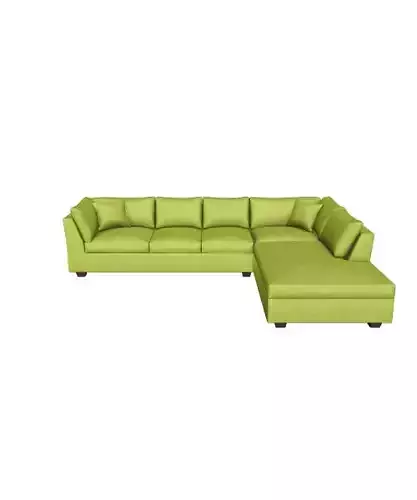 Velvet Sectional Sofa 3D Model for Modern Living Rooms