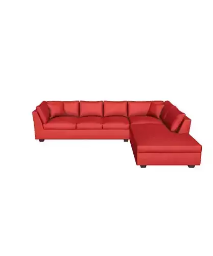 Luxurious Velvet Sectional Sofa 3D Model for Interior Design