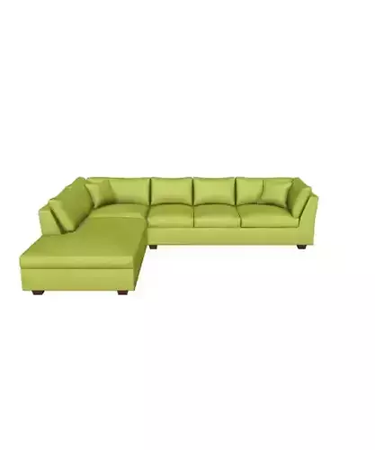 Luxurious Velvet Sectional Sofa 3D Model