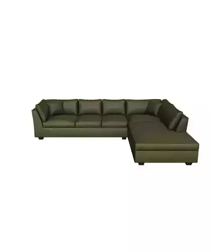Luxurious Velvet Sectional Sofa 3D Model