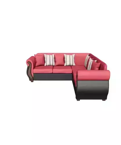 Modern Sectional Sofa 3D Model for Living Room