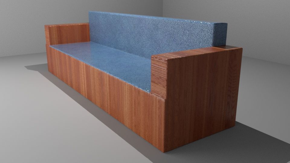Sofa Low Poly Low-poly 3D model_5