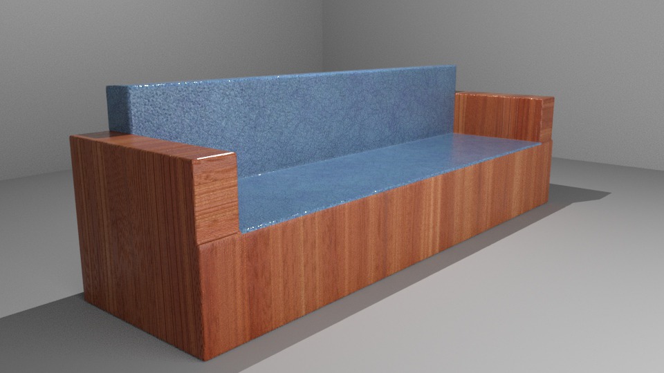 Sofa Low Poly Low-poly 3D model_2