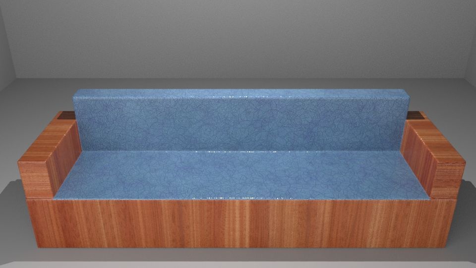 Sofa Low Poly Low-poly 3D model_1