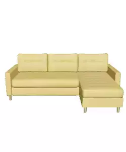 Sectional Fabric Sofa 3D Model for Living Room