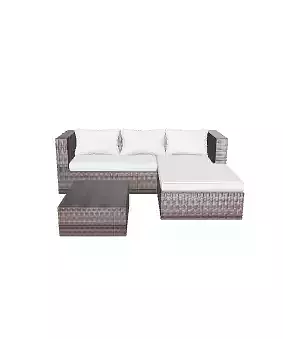 Realistic Sectional Rattan Sofa 3D Model for Home and Outdoor Furniture