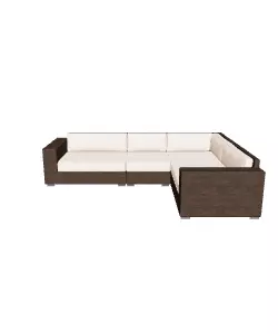 Customizable Sectional Sofa with Interchangeable Sides for Li... Low-poly 3D model_0