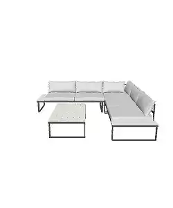 Modern Sectional Metal Sofa 3D Model for Home Interiors
