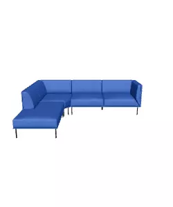 Elegant Modern Blue Sectional Sofa 3D Model Low-poly 3D model_0