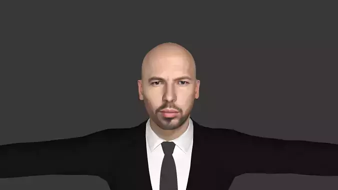Andrew Tate Hyper Realistic Full Body Fully Rigged 3D Character