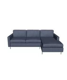 Realistic Sectional Sofa 3D Model for Interior Design Low-poly 3D model_0