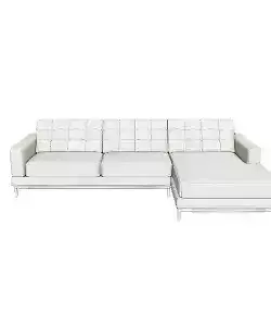 Luxurious Leather Sectional Sofa 3D Model for Living Room