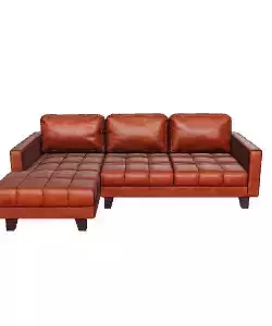 Sectional Leather Sofa 3D Model for Living Rooms