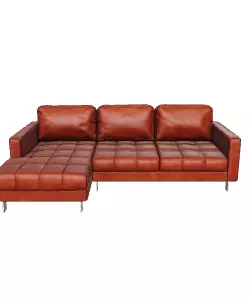Premium Leather Left Sectional Sofa 3D Model Low-poly 3D model_0