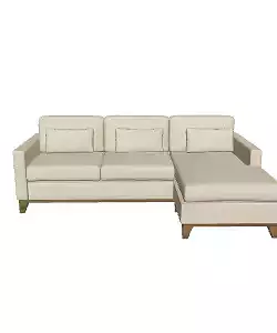 Modern Sectional Sofa in Beige Fabric
