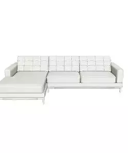 High-Quality Leather Sectional Sofa 3D Model for Interior Design