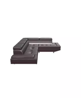 3D Right-Facing Sectional Sofa Model for Interior Design Low-poly 3D model_0