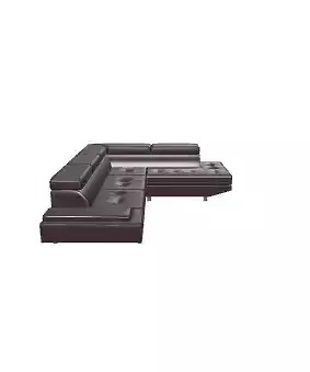 3D Right-Facing Sectional Sofa Model for Interior Design