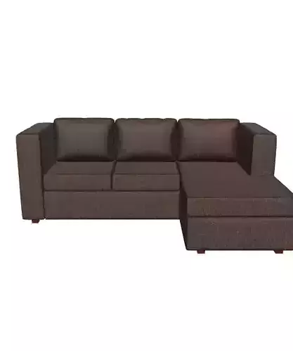 Sectional Chaise Longue 3D Model for Living Room Furniture
