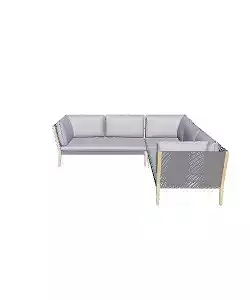 Modern Sectional Sofa 3D Model for Living Room Low-poly 3D model