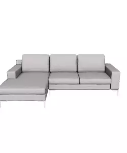 Modern Sectional Sofa for Living Room Low-poly 3D model_0