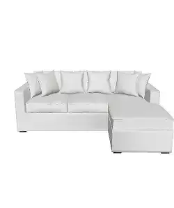 Luxurious Ivory Sectional Sofa 3D Model for Modern Living Rooms