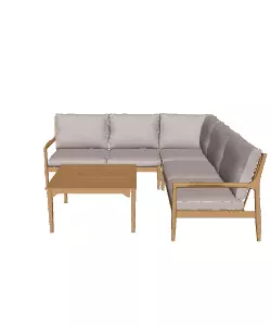 Modern Sectional Sofa for Living Room Low-poly 3D model_0