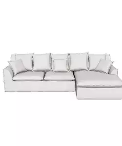 Elegant Ivory Living Room and Office Chair 3D Model