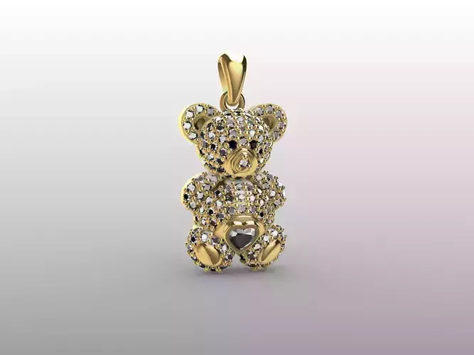 Teddy Bear Pendant 3D print model