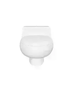 Elongated White Toilet 3D Model for Bathroom Interiors Low-poly 3D model