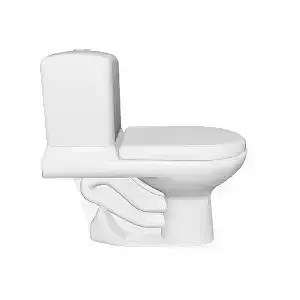 Modern Toilet with Advanced Flush System - 3D Model for Architectural Visualization