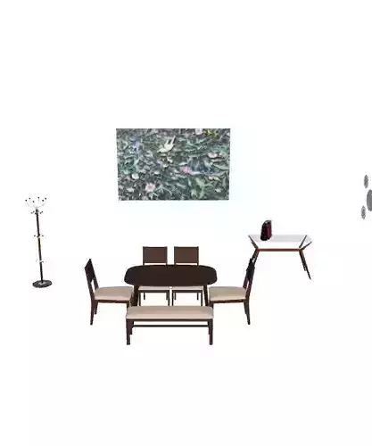 Stylish Modern Living Room Sofa 3D Model Low-poly 3D model