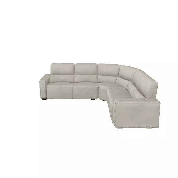 Reclining Sectional Sofa 3D Model for Interior Design Low-poly 3D model_0