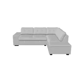 Modern Sectional Sofa with Storage and Convertible Bed Low-poly 3D model_0