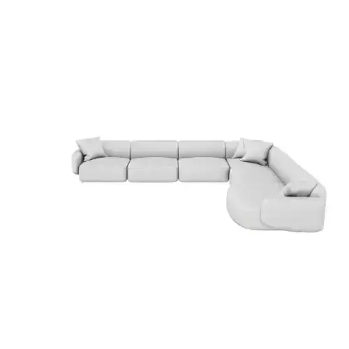 Premium Sectional Sofa 3D Model for Living Room Design
