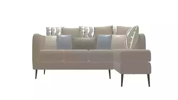 Modern Left-Hand Corner Sofa for Living Room