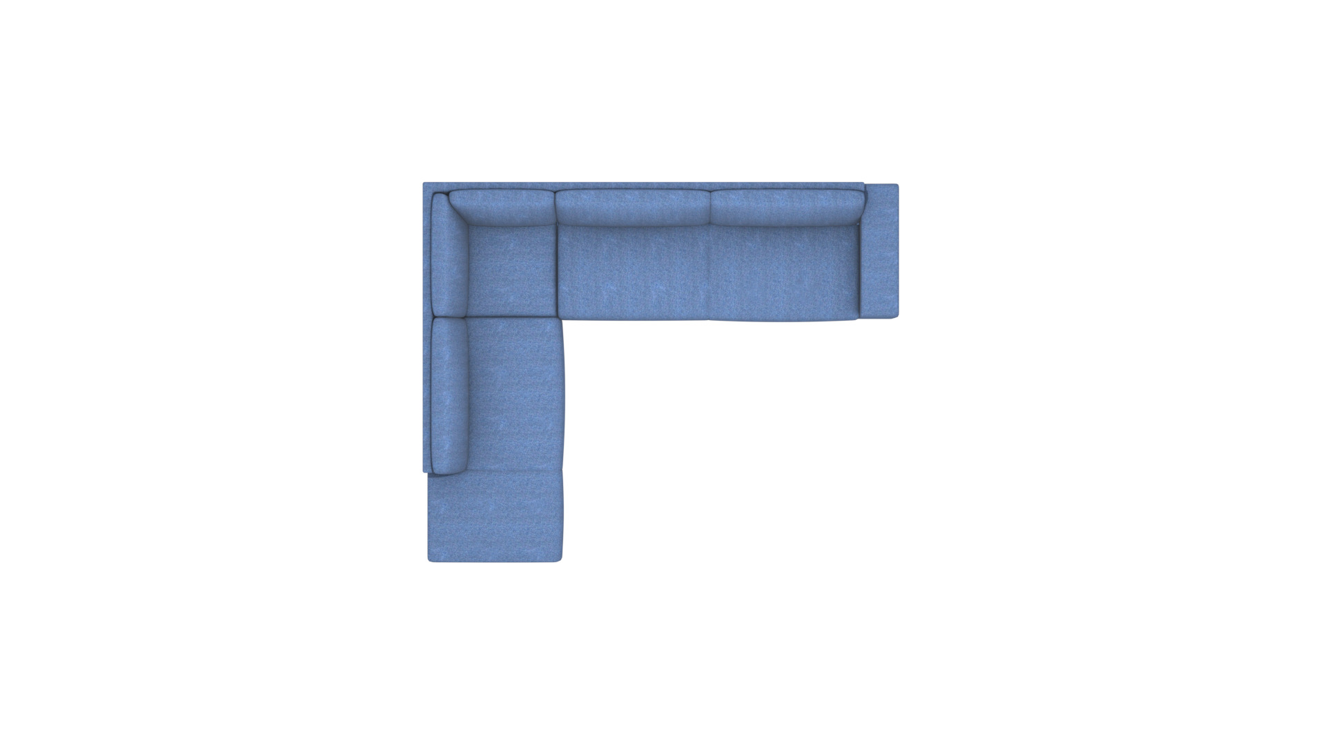 Detailed 3D Model Left Corner Sofa for Interior Design Low-poly 3D model_18
