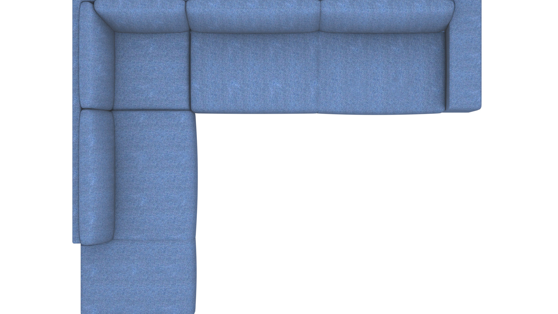 Detailed 3D Model Left Corner Sofa for Interior Design Low-poly 3D model_16