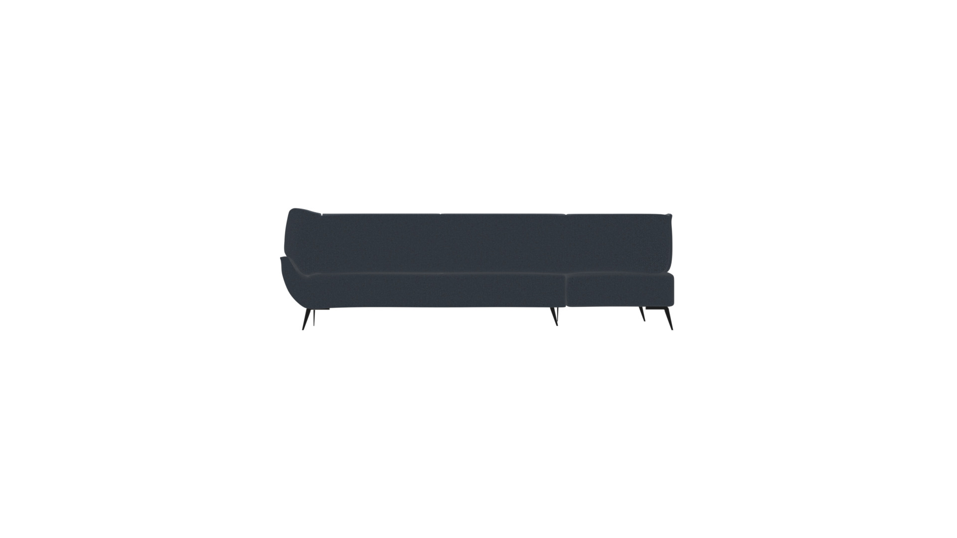 L-Shaped Modern Corner Sofa 3D Model Low-poly 3D model_6