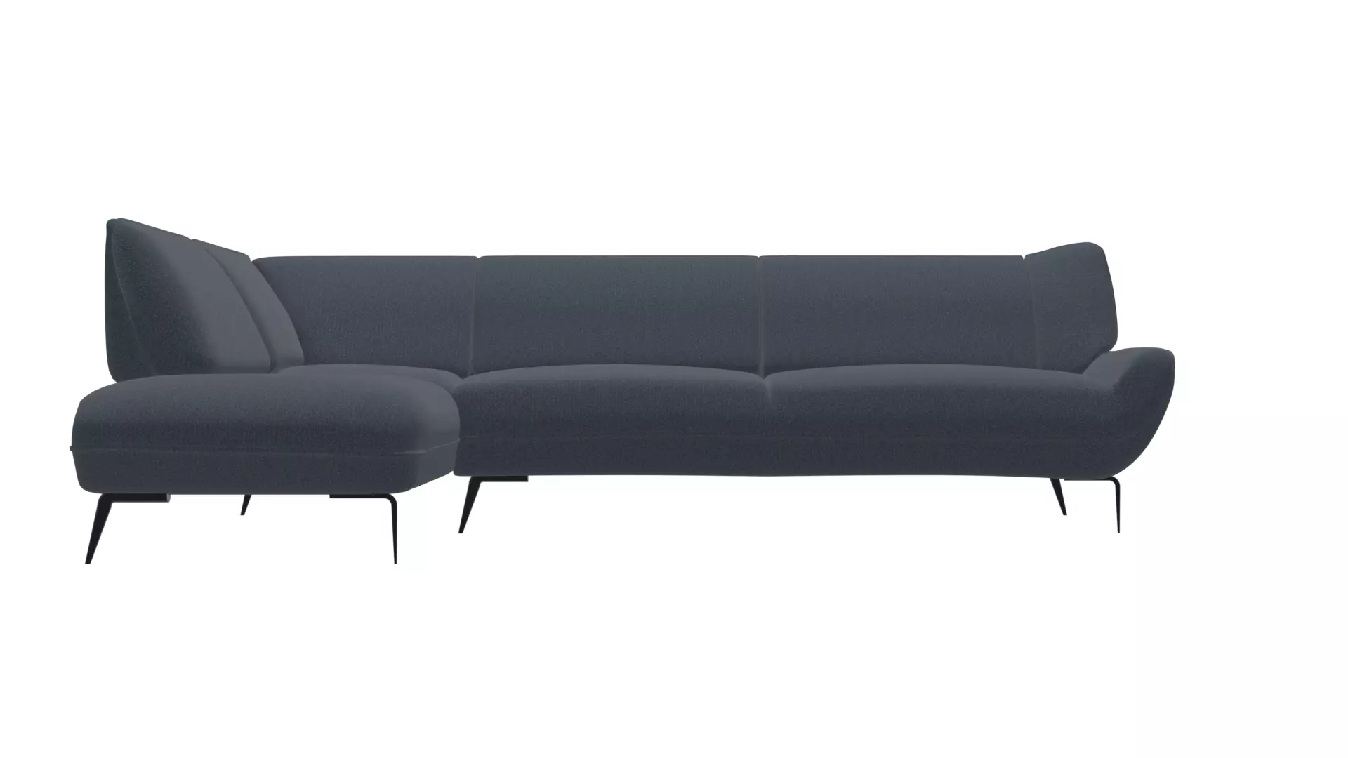 L-Shaped Modern Corner Sofa 3D Model Low-poly 3D model_0