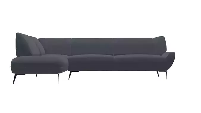 L-Shaped Modern Corner Sofa 3D Model Low-poly 3D model