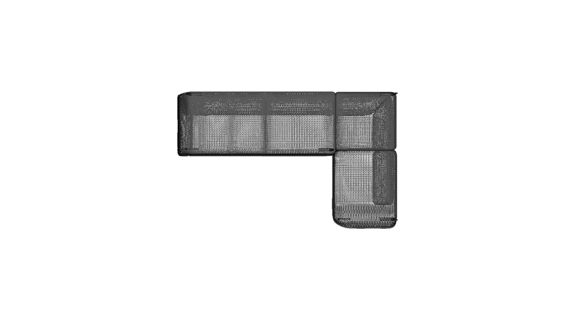 L-Shaped Modern Corner Sofa 3D Model Low-poly 3D model_23