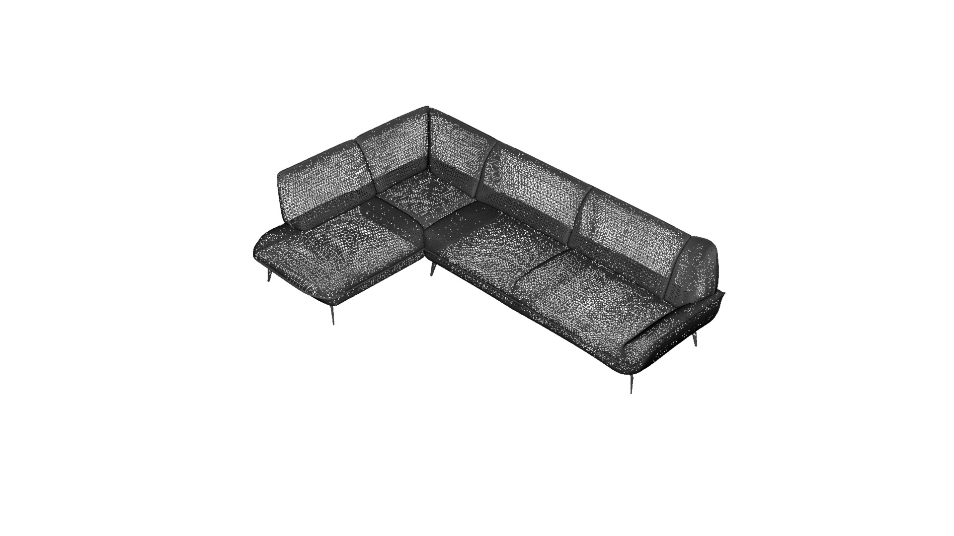 L-Shaped Modern Corner Sofa 3D Model Low-poly 3D model_25