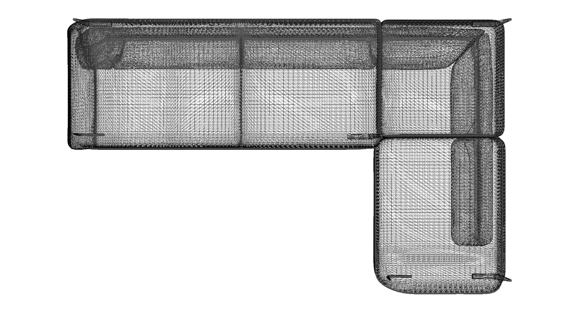 L-Shaped Modern Corner Sofa 3D Model Low-poly 3D model_21