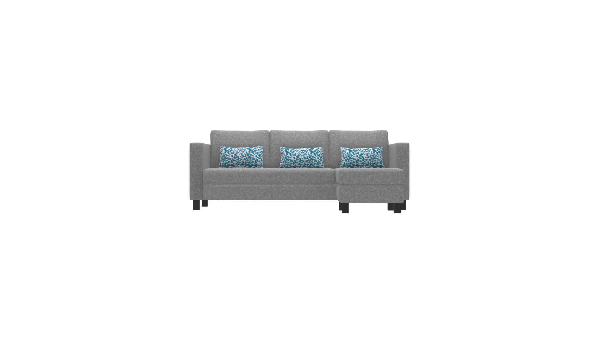 Contemporary 2-Piece Corner Sectional Sofa for Modern Homes Low-poly 3D model_4