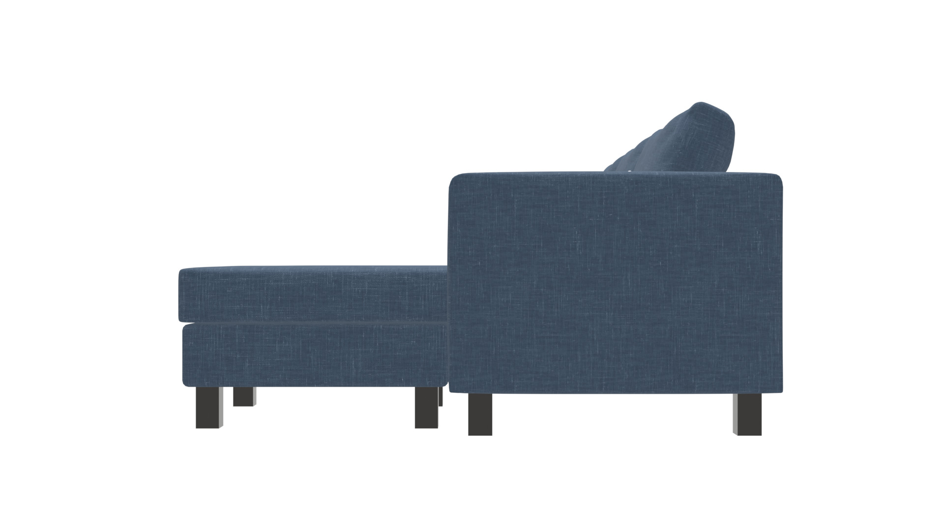 Contemporary 2-Piece L-Shaped Sofa Low-poly 3D model_12
