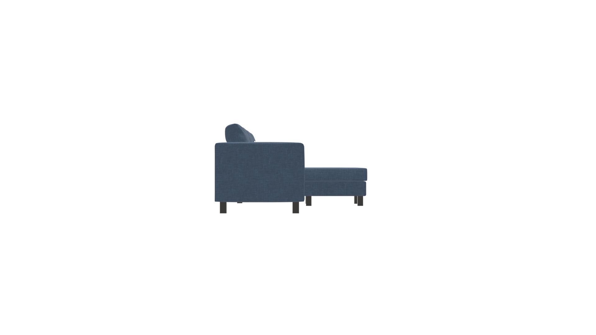 Contemporary 2-Piece L-Shaped Sofa Low-poly 3D model_10