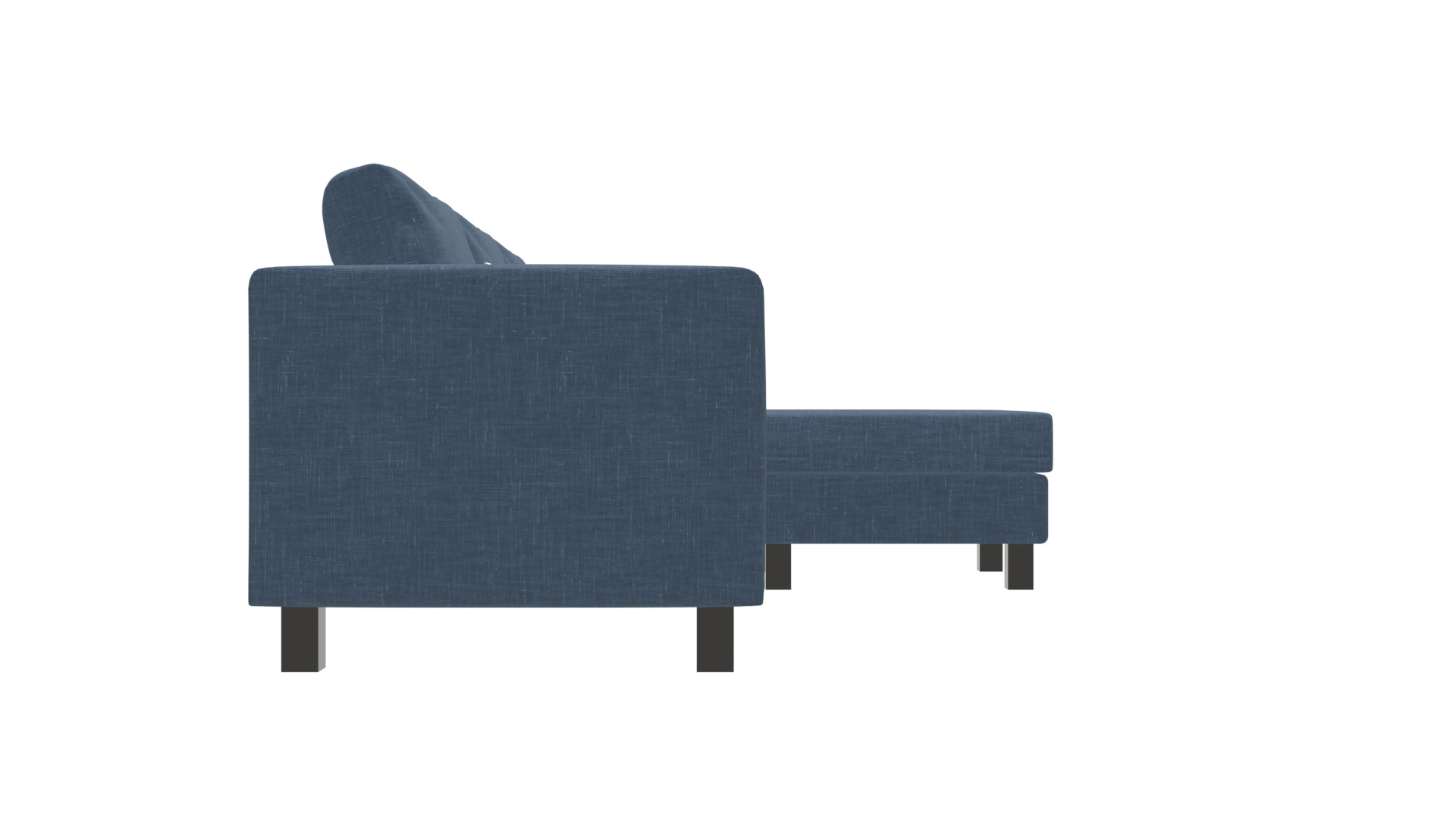 Contemporary 2-Piece L-Shaped Sofa Low-poly 3D model_8