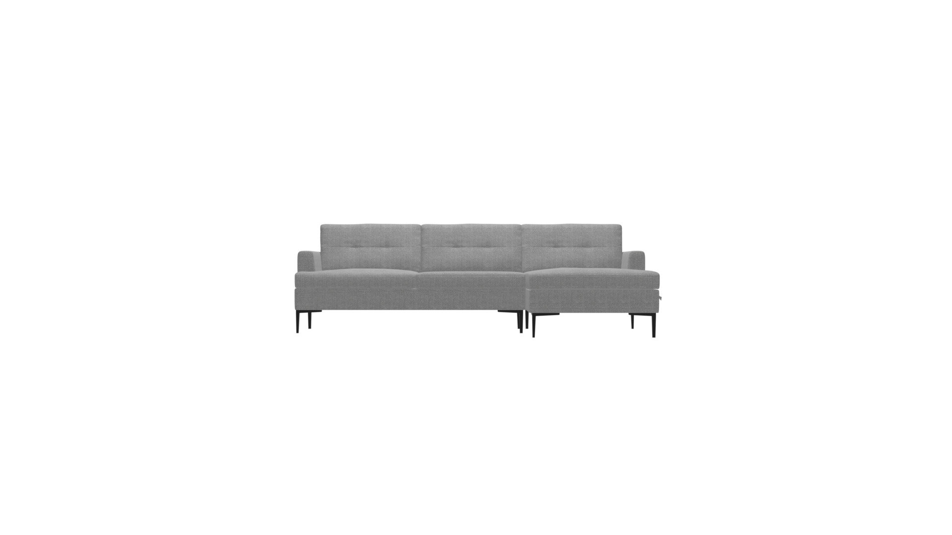 Modern Corner Sofa with Storage - Space-Saving Furniture Low-poly 3D model_2