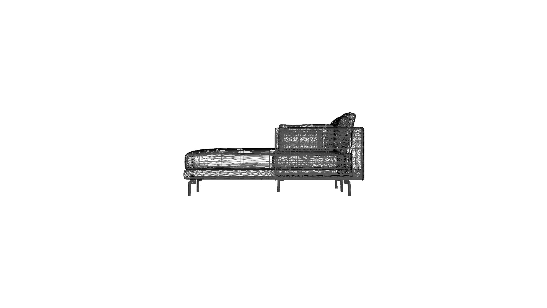 Beige Corner Sofa 3D Model - Stylish Furniture Low-poly 3D model_8